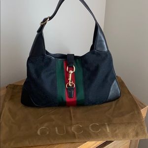 * Not for sale* Gucci Jackie O Black Canvas Hobo